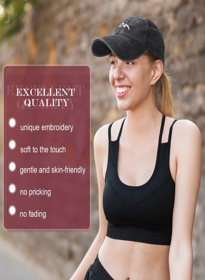 Leumoi 5 Pcs Unisex Vintage Washed Embroidered Baseball Cap Distressed Cotton Adjustable Summer Hat for Men Women Outdoor Sports - Image 5